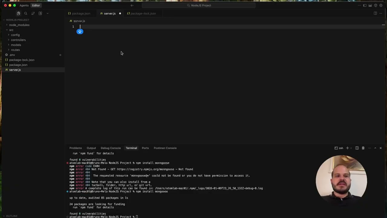Aula 3 NodeJS - Configurando e conectando o MongoDB em nossa aplicação.