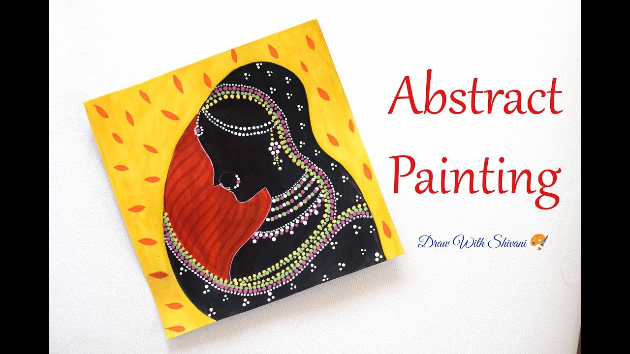 Abstract Panting/ Tribal Woman Painting using Dot Mandala Technique
