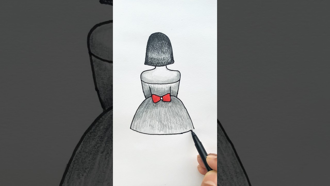 Girl Drawing For Kids #kids #kidsdrawing #girldrawingtutorial
