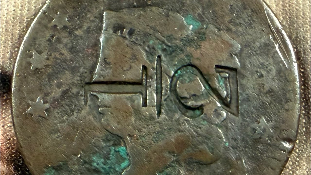 Counter Stamped Large Cent! A Very Cool Coin. Minor Conservation Attempt = Net-Zero Improvement. 😮‍💨