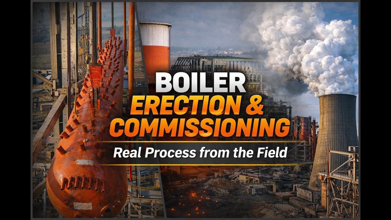 Boiler Erection & Commissioning Explained 🔥 | Power Plant Start Up (Hydro Test,Steam Blowing)