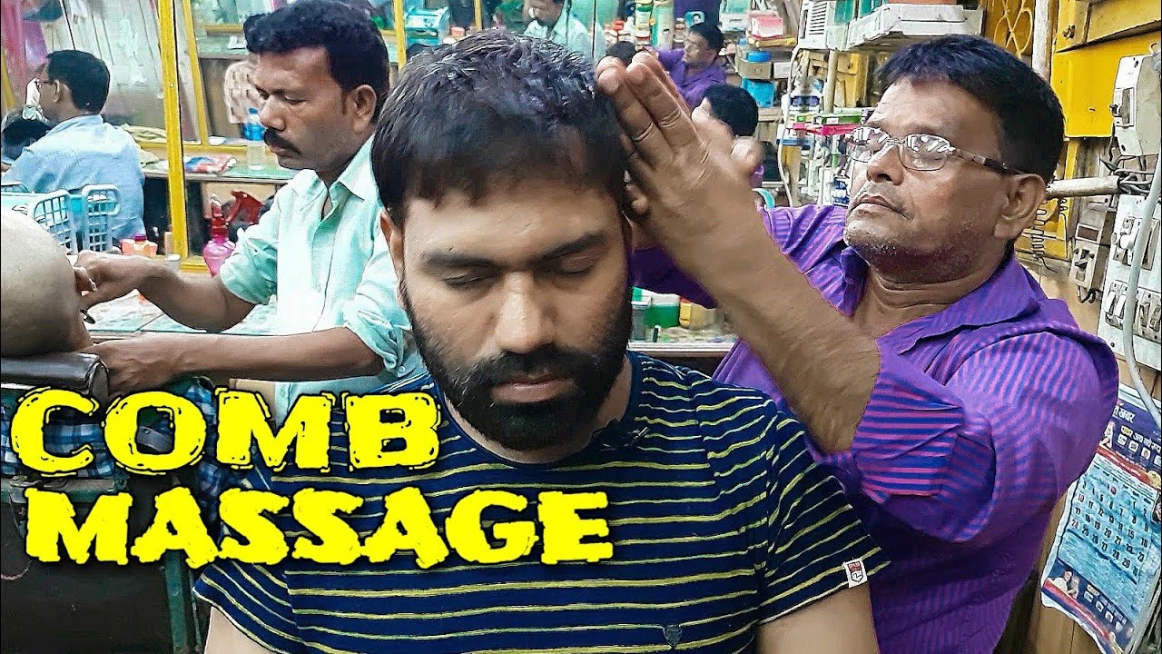 COMB Head massage with neck cracking by Sarwan.