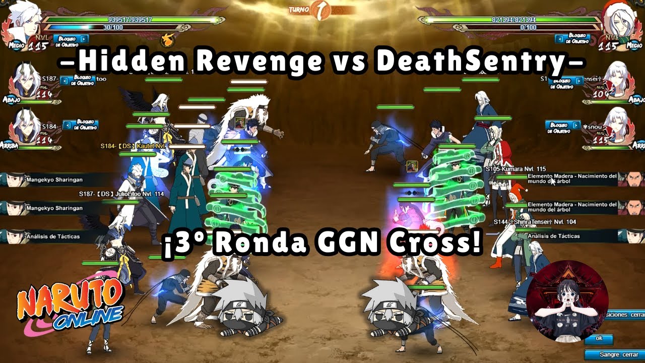 Tercera ronda de GGN Cross-Server [Hidden Revenge vs DeathSentry] | Naruto Online LATAM