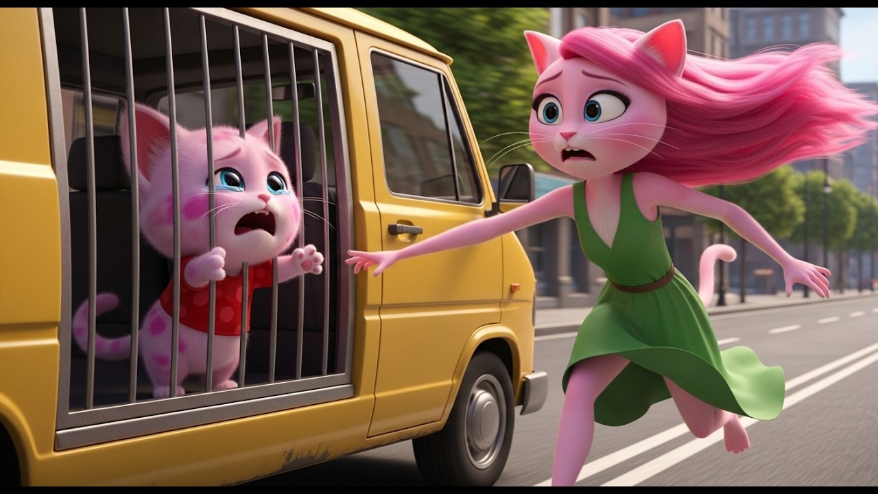😢 A Mother Cat Chases a Car to Save Her Baby / Cat Ai Story 🐱🚗 #catshorts #aicat #catstories