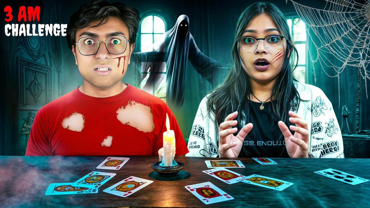 We did THE CARD GAME RITUAL at 3:33am Gone wrong ❌😱💀| @Thetargetsiblings @Anuusharma0012