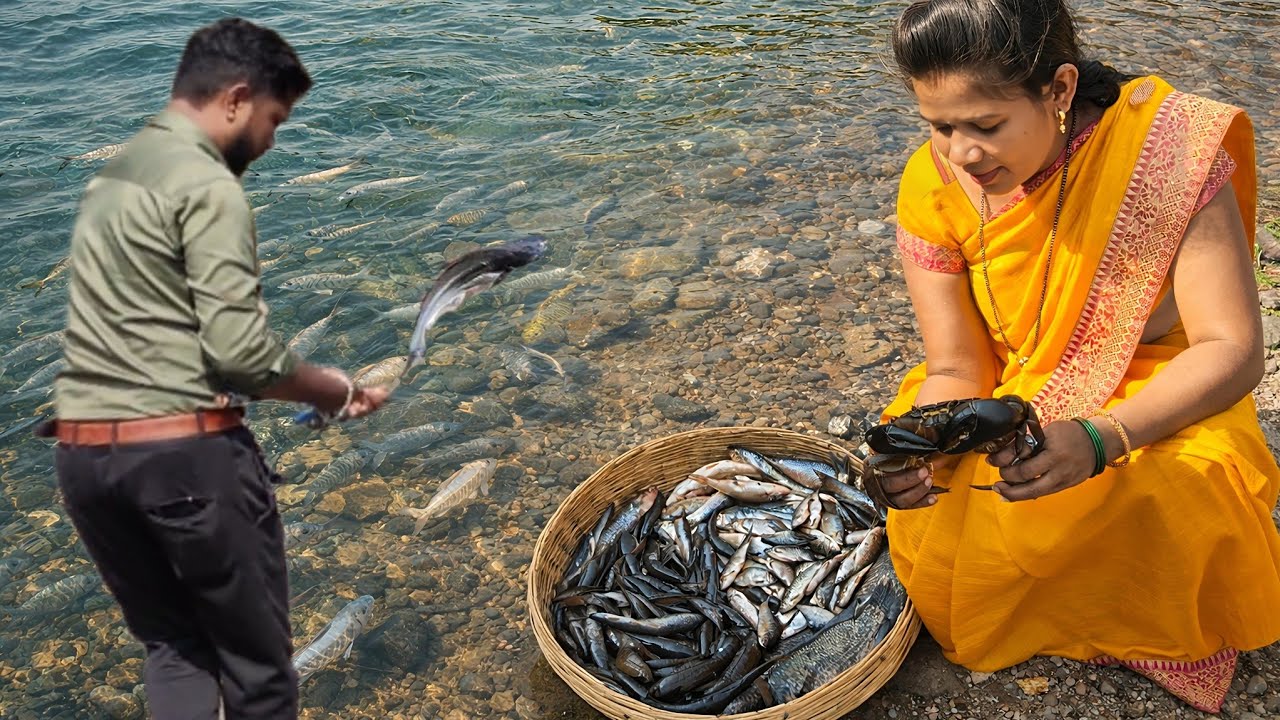 गावाकडून पुण्याचा प्रवास आणि खतरनाक ठिकाणी फिशिंग.| डिंभे फिश मार्केटमधील नदीचे मासे.| Kalu Gabhale 