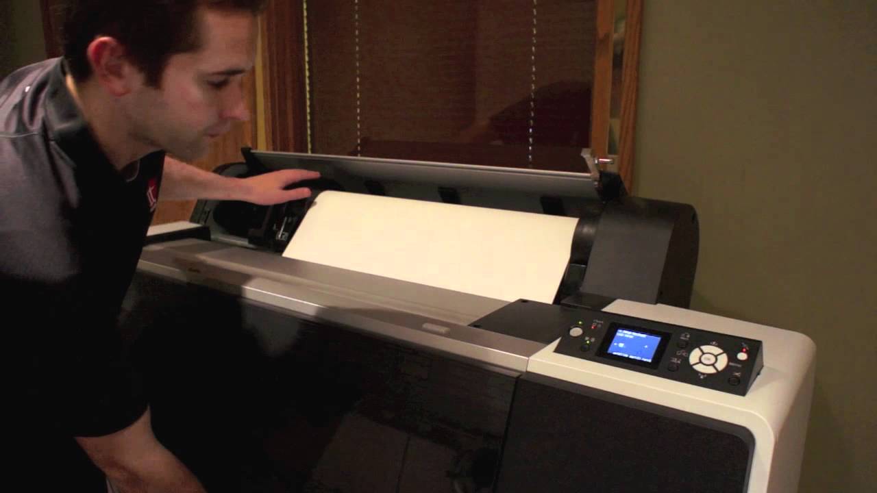 Loading Paper in Epson Stylus Pro 7900 Wide Format Printer