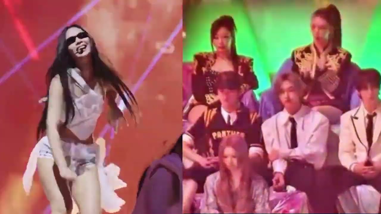 251220 MMA 2025 & Idols reaction Jennie 🔥AI could not copy Like Jennie#jennie #blackpink 
