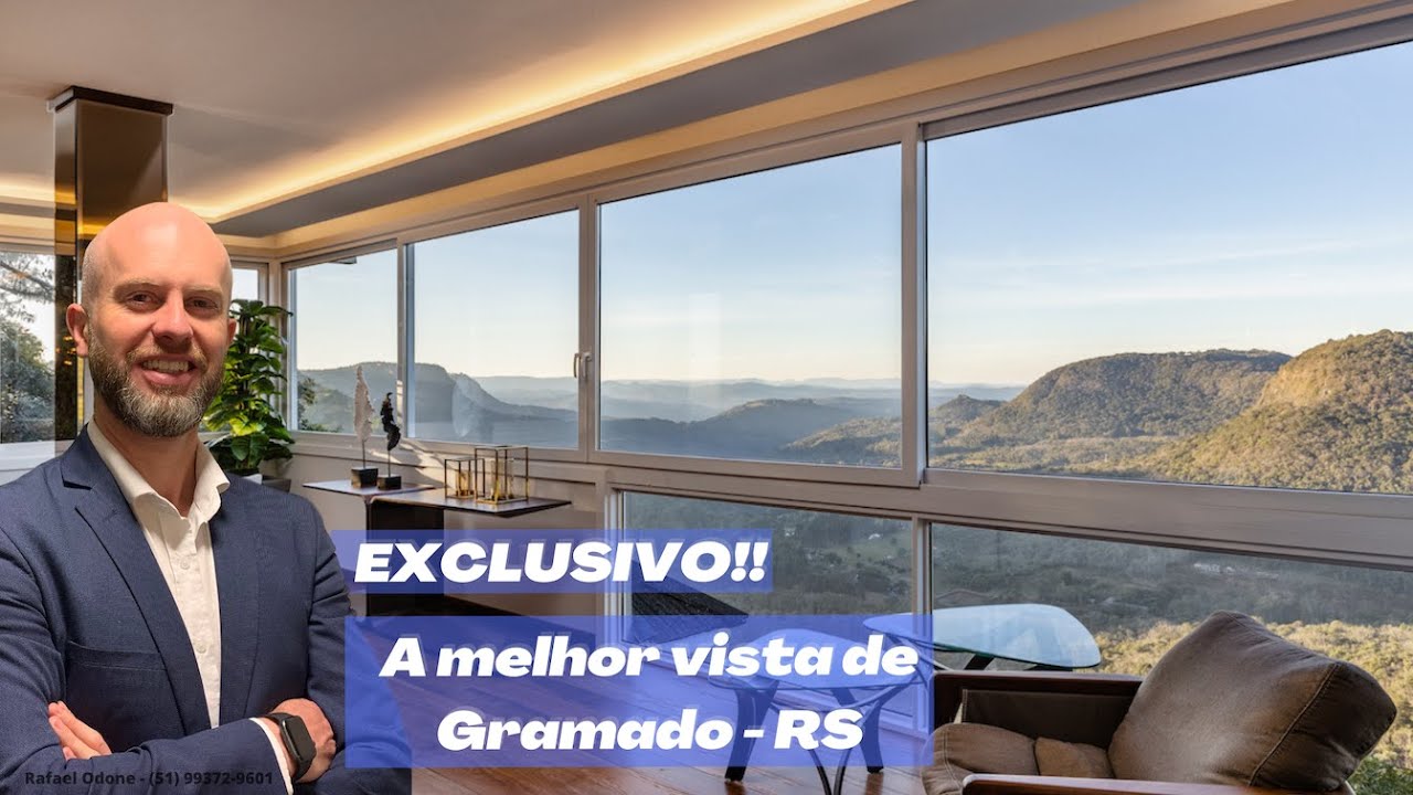 Rafael Odone / Broker - COBERTURA com a melhor vista de Gramado - 4 Suítes - Mobiliada e Decorada