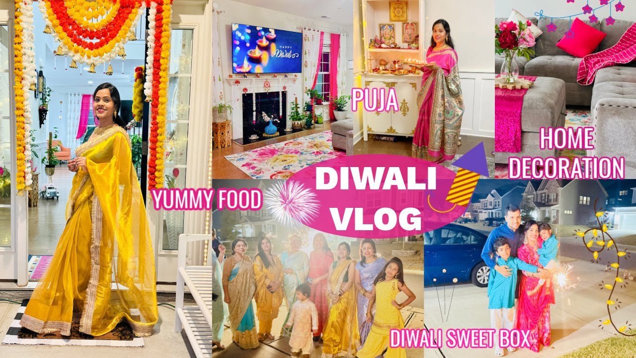 🪔DIWALI PREP WITH ME🏡🪷FESTIVE HOME TOUR👩‍🍳YUMMY COOKING 🥧HOMEMADE SNACKS😇A MAGICAL DIWALI VLOG