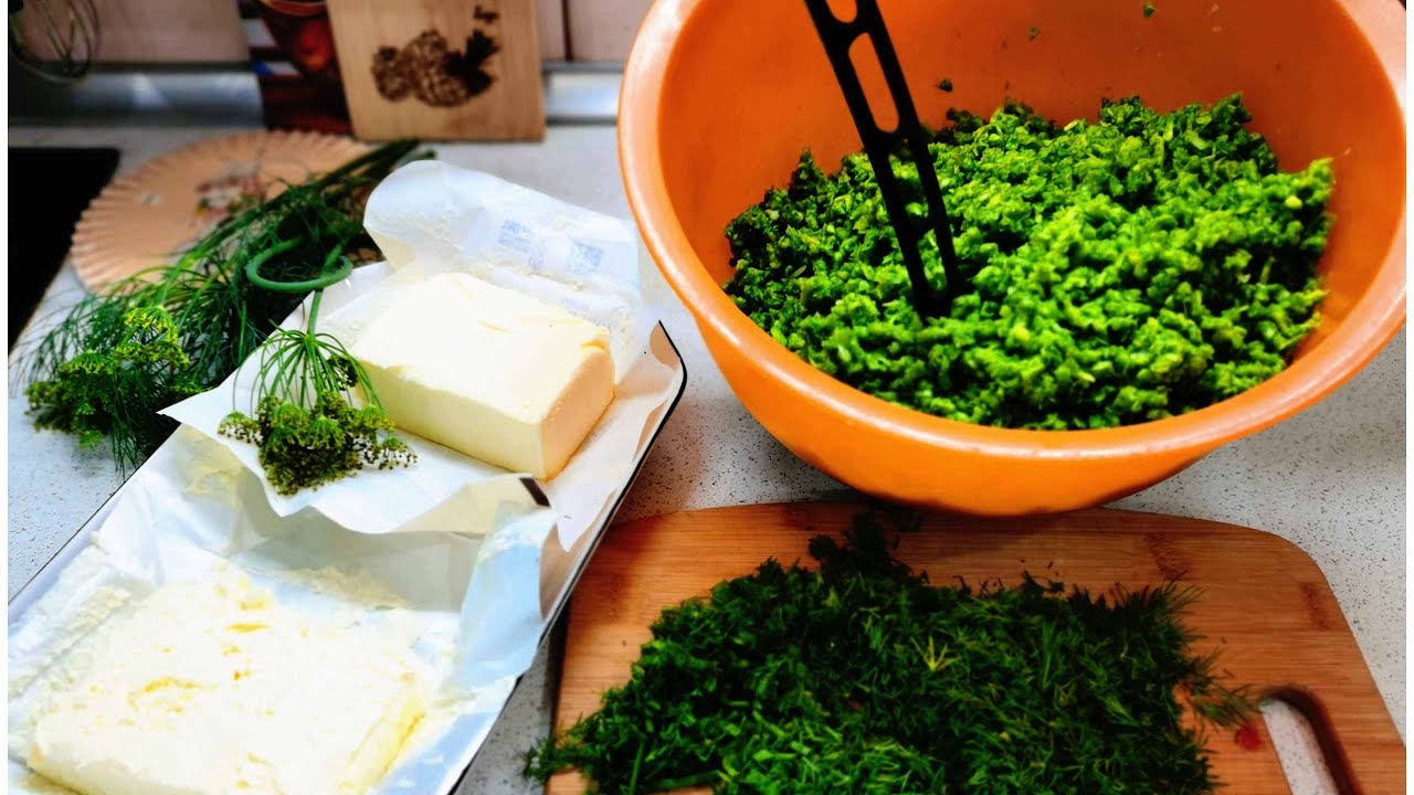 Рецепт заготовки на зиму- Чесночная паста с грецким орехом и масло с укропом и чесноком