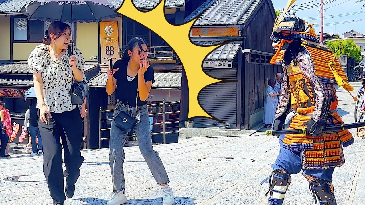 #119 SAMURAI Statue Prank in Kyoto Japan | Awesome Shogun Mannequin prank reactions Kiyomizu Temple