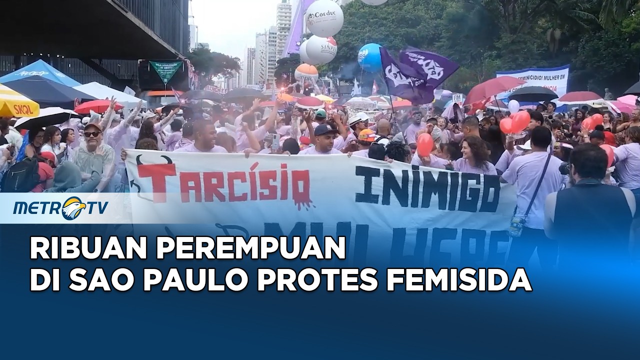 Ribuan Perempuan Sao Paulo Protes Femisida dan Kekerasan Gender