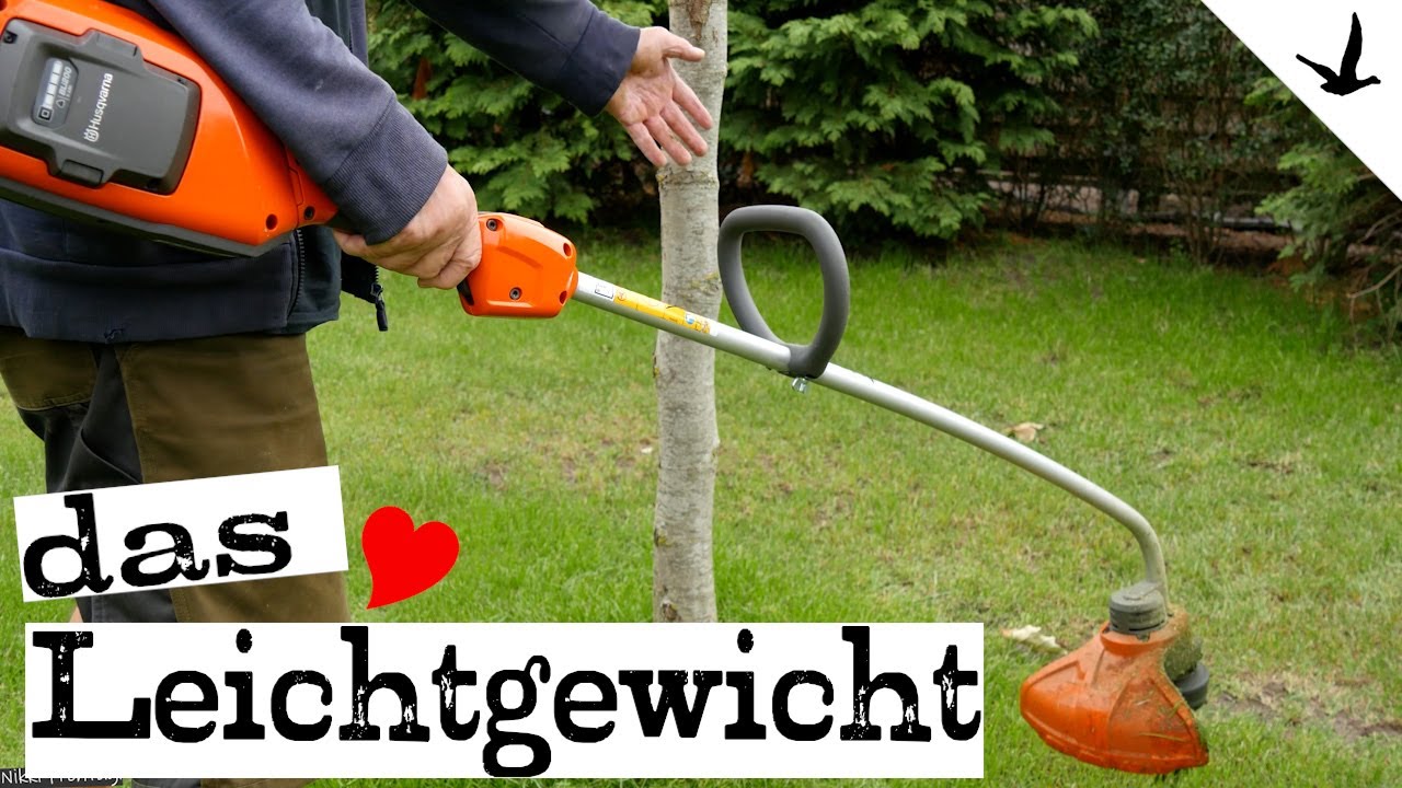 Akku Rasentrimmer von  Husqvarna Leichtgewicht im Einsatz✅ausführliche Vorstellung und Test.