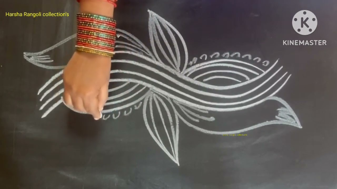 Easy dhanurmasam 2 in1 padi kolam muggulu | Rangoli| | muggulu | kolam #Harsha Rangoli collection's