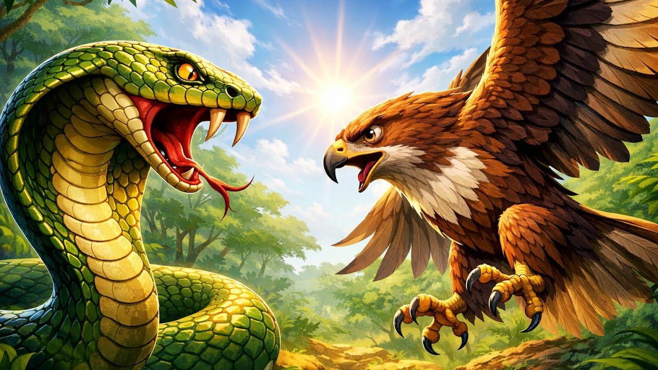 The Brave Hawk and the Clever Snake!!সাহসী বাজপাখি এবং চালাক সাপ | Toon Tara Bangla