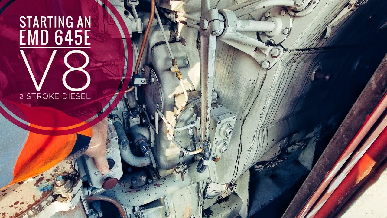 Starting an EMD 645E V8 Diesel