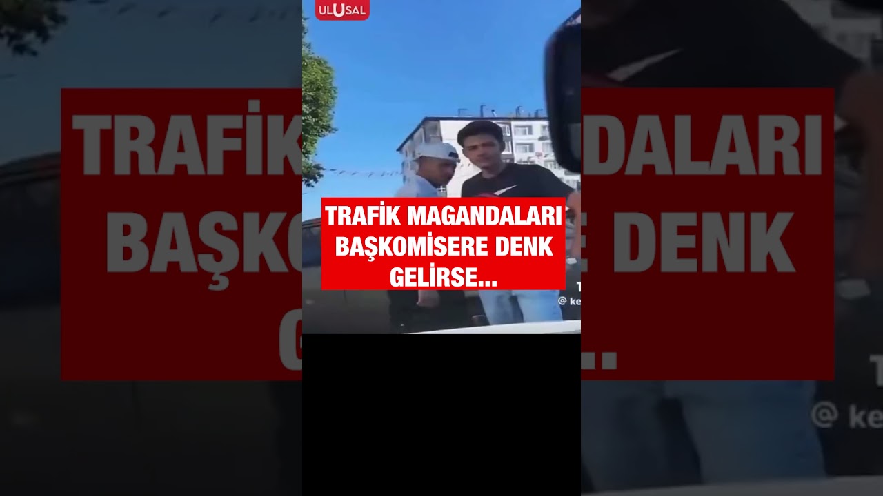 Saldırdıkları kişinin polis olduğunu anlayınca &ccedil;ay i&ccedil;meyi teklif ettiler! #shorts #trafik #polis