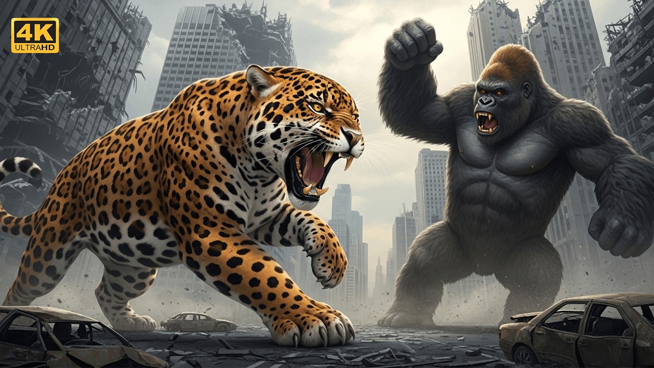 😱 Kong vs the GIANT Jaguar 🦍🐆 | The City Faces TOTAL Destruction