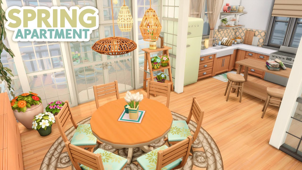 Spring Apartment 🌷 // The Sims 4 Speed Build: Apartment Renovation