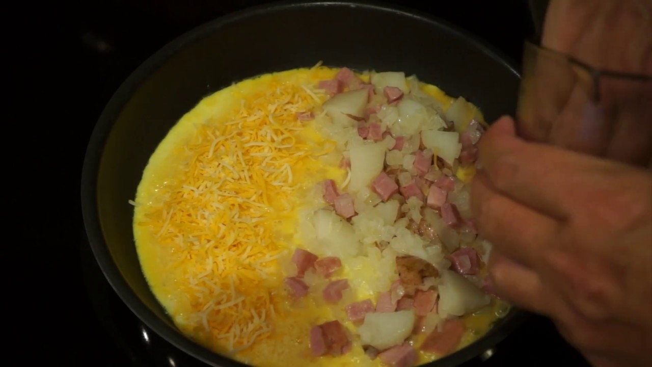 Easy Ham Potato Omelet Step By Step Chef