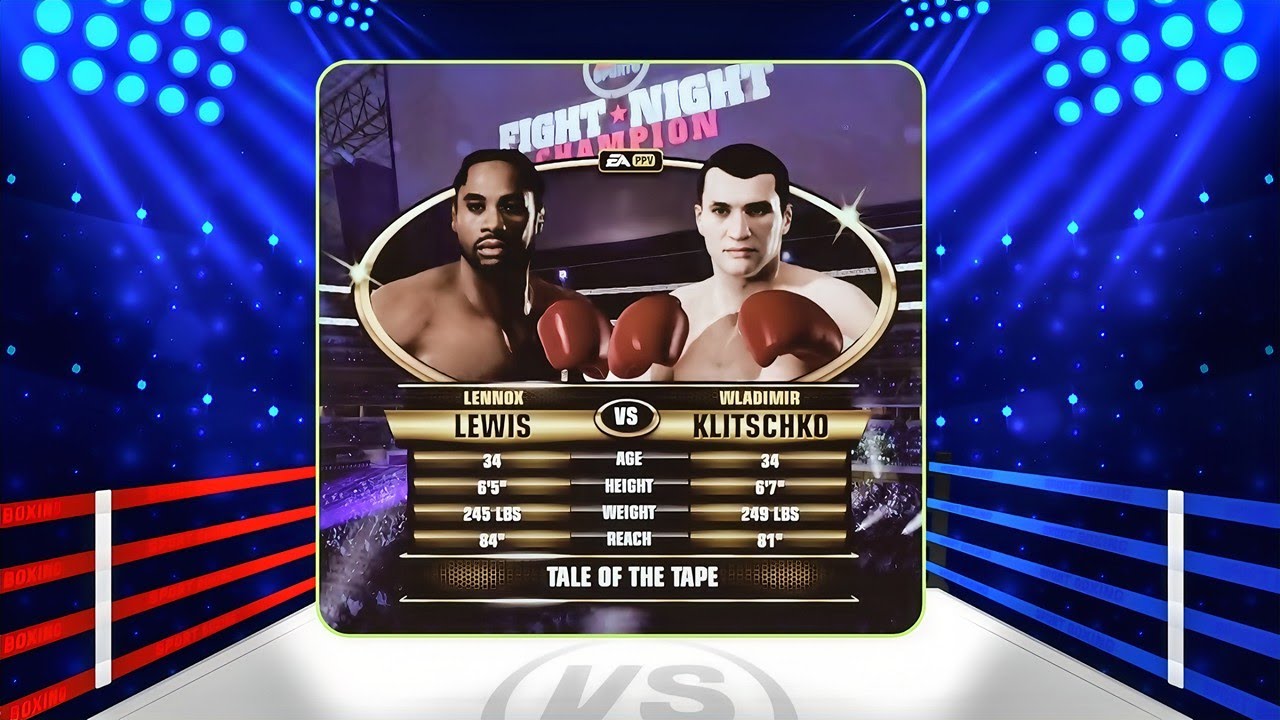 Lennox Lewis Vs Wladimir Klitschko : Fantasy Boxing Simulated