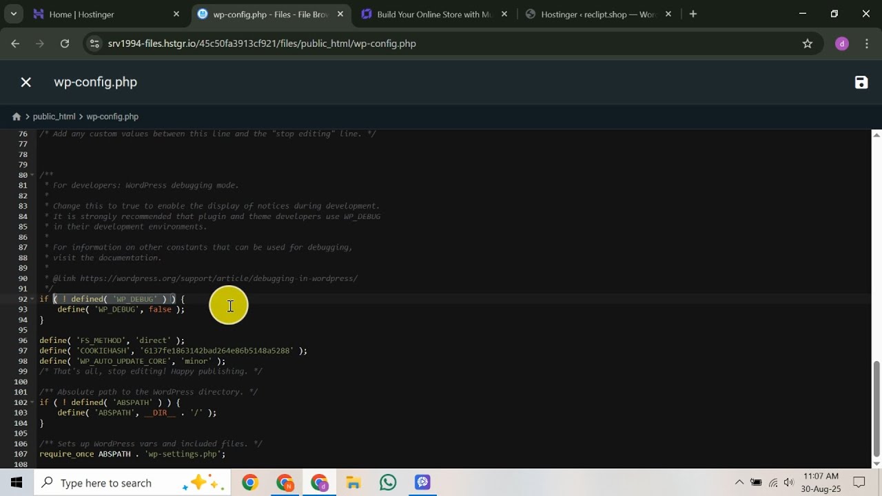 How to Enable Debugging on Hostinger WordPress