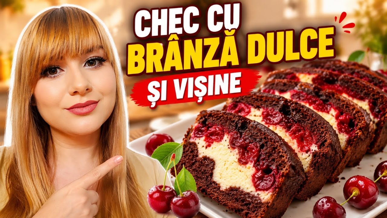 Rețeta rapidă de chec cu brânză dulce și vișine pe care toți o adoră!