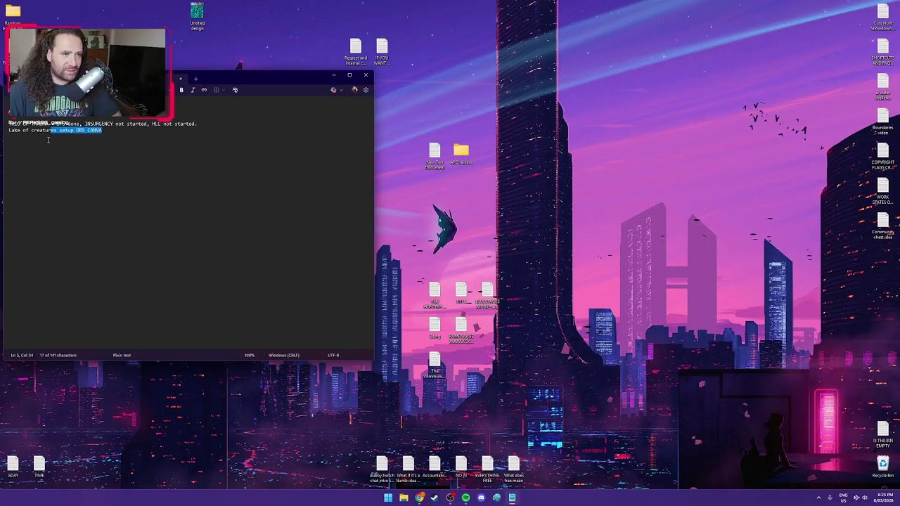 Pre-stream prep || Using Canva to make socials posts and OBS assets for use in tonight's stream