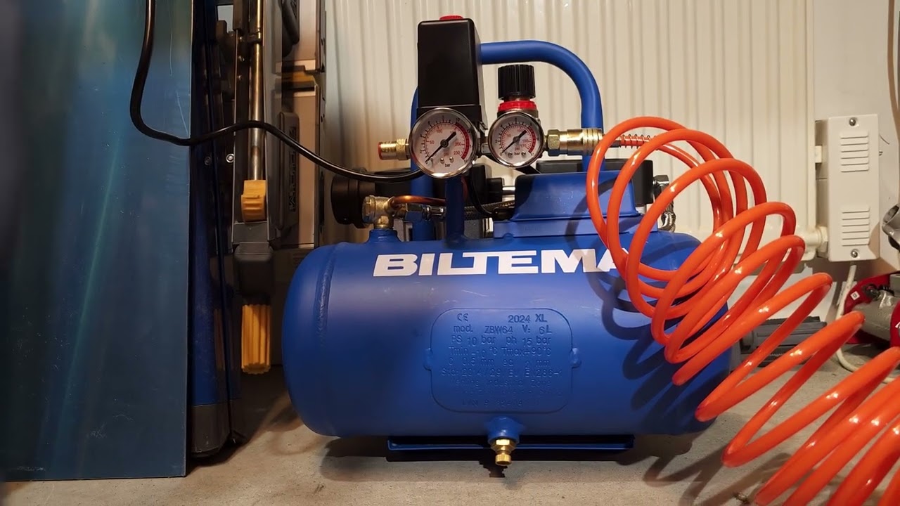 My new very quiet mini compressor from Biltema