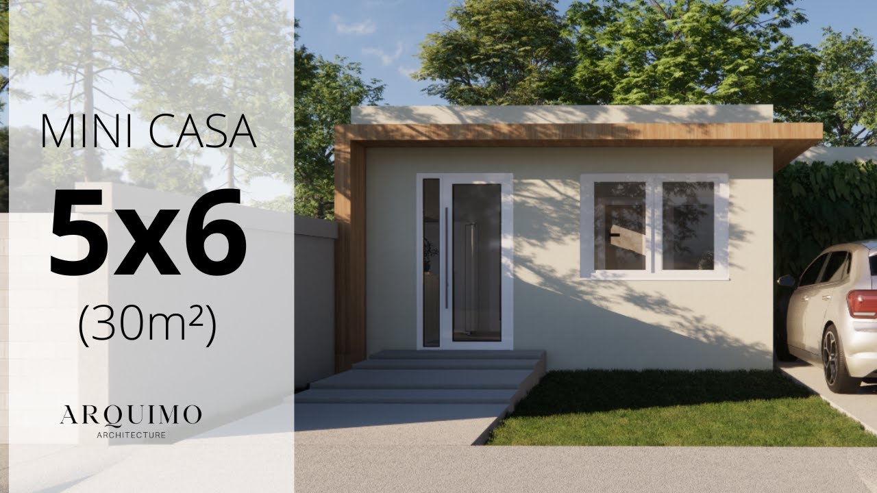 Plano de Casa 5X6 | Tiny House | Mini Casa 30 M²| 5X6 House (30 SQM)| Small House Design Idea