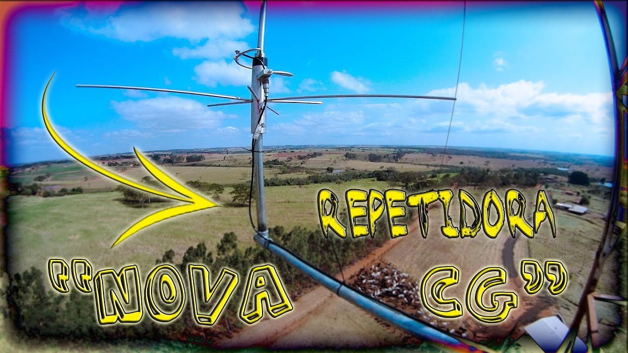 INSTALAÇÃO DA ANTENA 2X5/8 DA REPETIDORA DE VHF DA FAZENDA