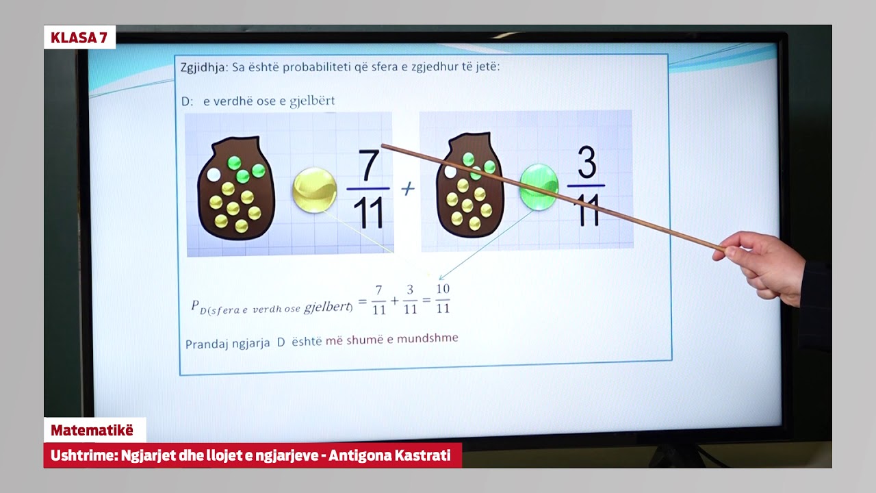 e Mesimi Klasa 7 - 7097 Matematikë - Ushtrime ngjarjet dhe llojet e ngjarjeve
