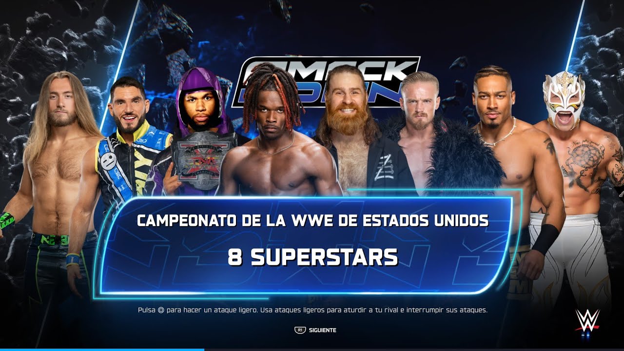 WWE 2K25 - RETO ABIERTO POR EL CAMPEONATO US (JE'VON,SAMI,HAYES,ETC) : SMACKDOWN | PS5 - GAMEPLAY