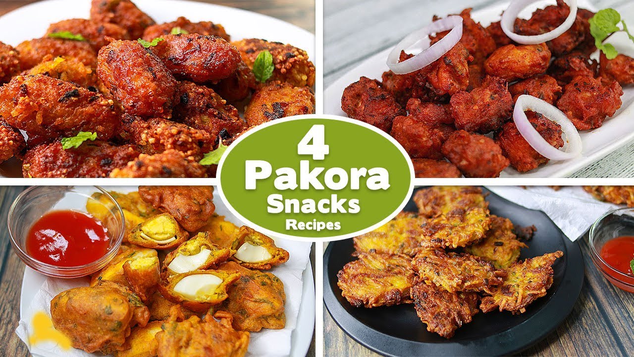4 Easy Pakora Recipe | Rice Pakora | Chicken Pakora | Egg Pakora | Potato Pakora | Toasted