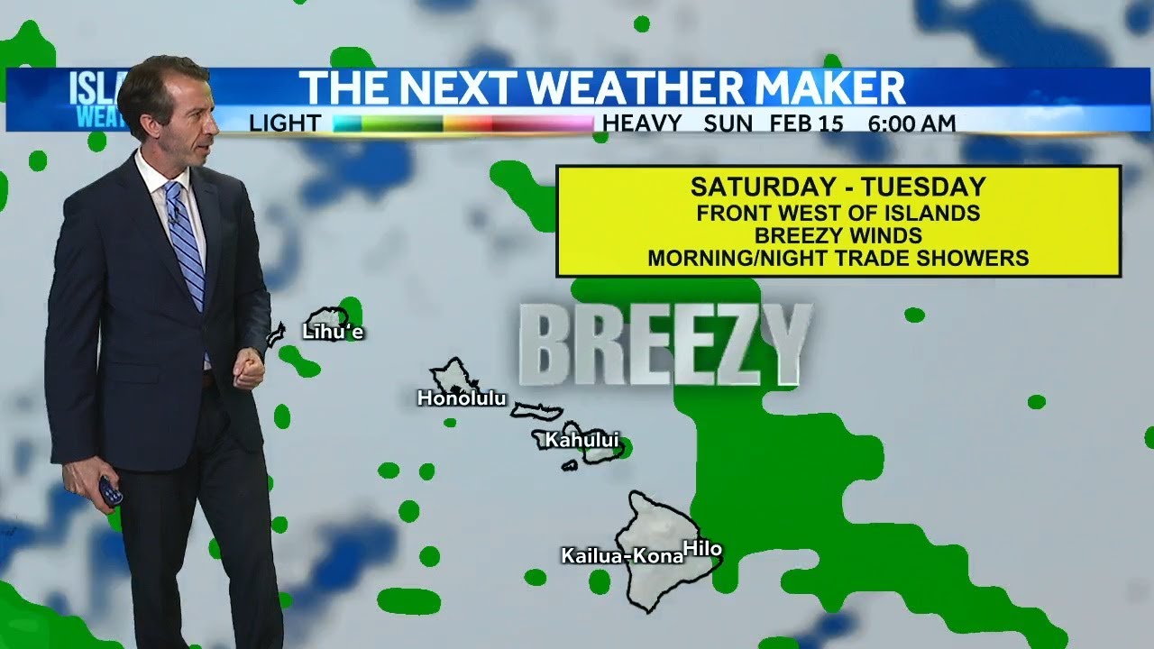 Weekend Island Weather | Breezy winds with a few showers for Valentine&rsquo;s weekend