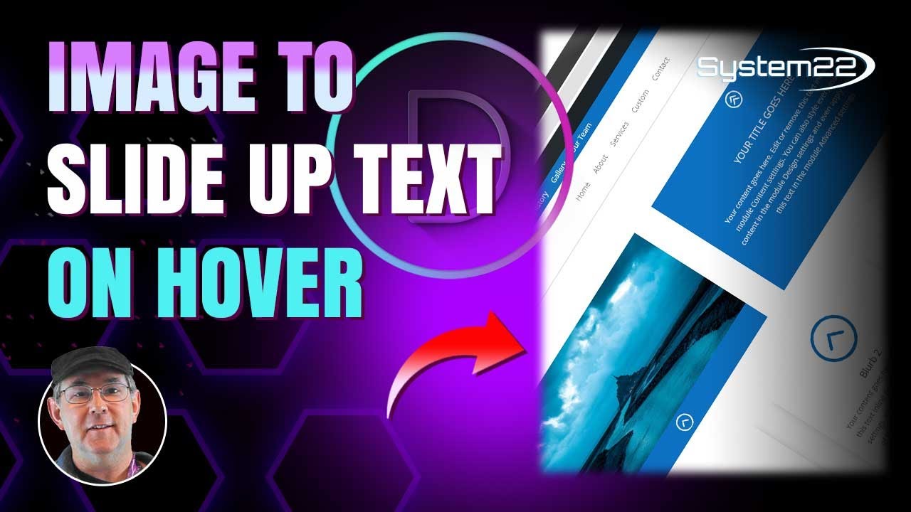 Divi Theme Image To Slide Up Text On Hover 👍👈