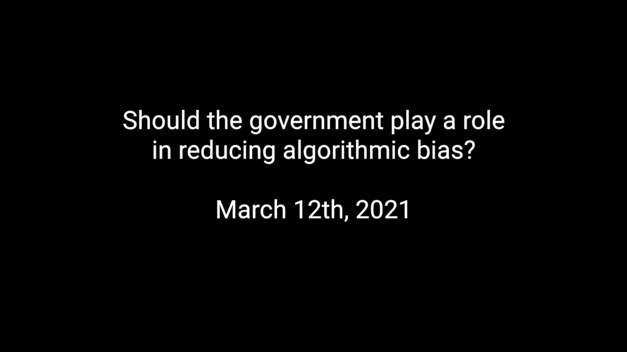 Should the government play a role in reducing algorithmic bias?