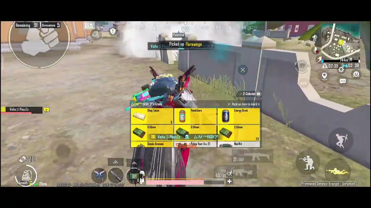 Erangle Hilights 🔥🥵 Full gameplay video in iQOO Neo 10 with 144fps support 👿 watch and enjoy ❤️
