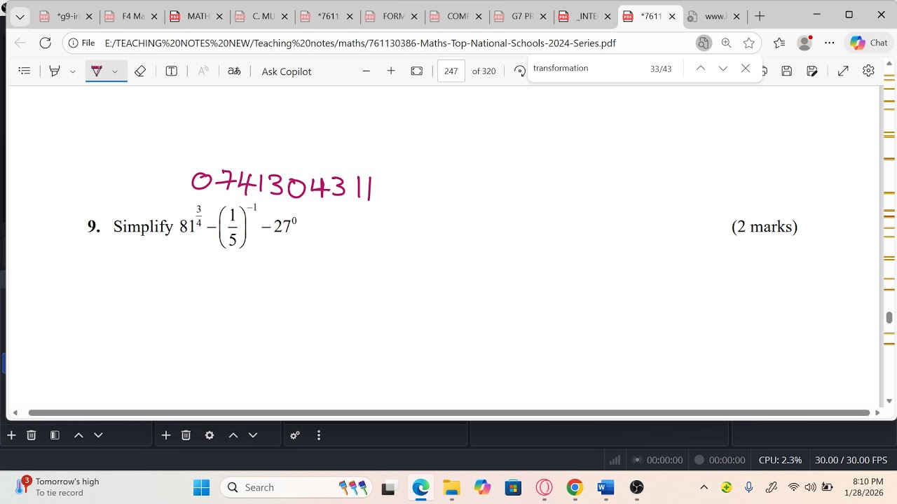 INDICES AND LOGARITHMS