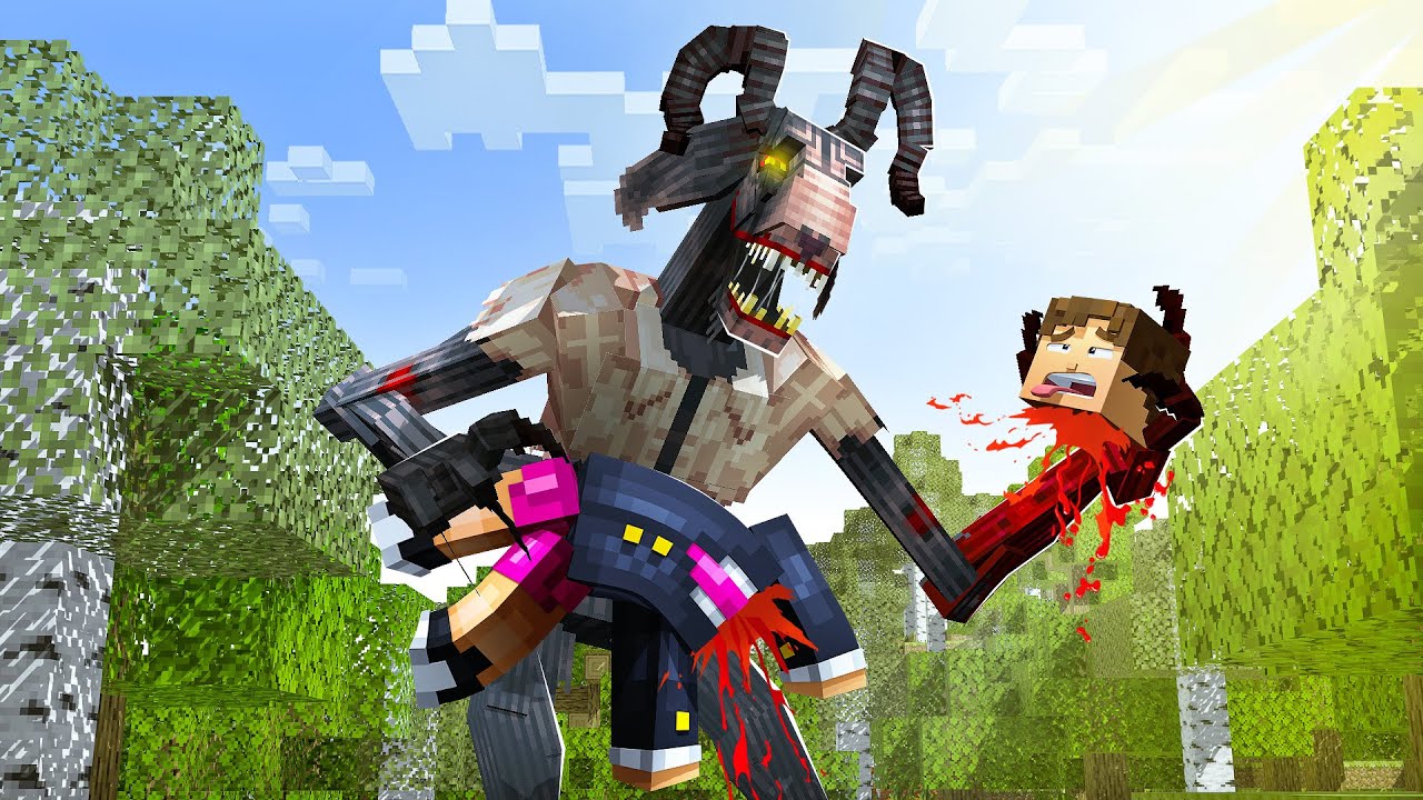 GOATMAN DA FLORESTA no MINECRAFT! ( CREEPYPASTA )