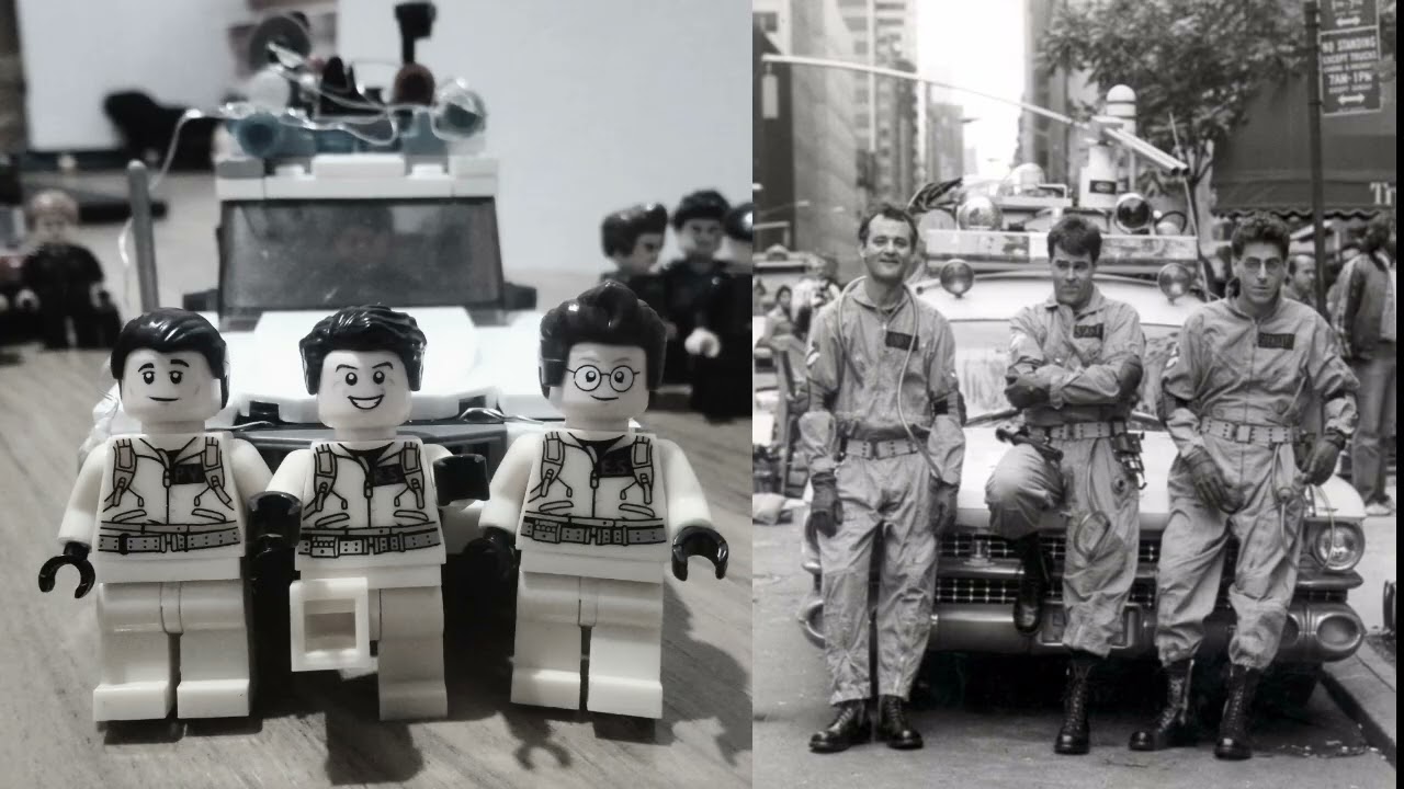 My lego Ecto 1 (MOC)and my Ecto 1A papercraf 