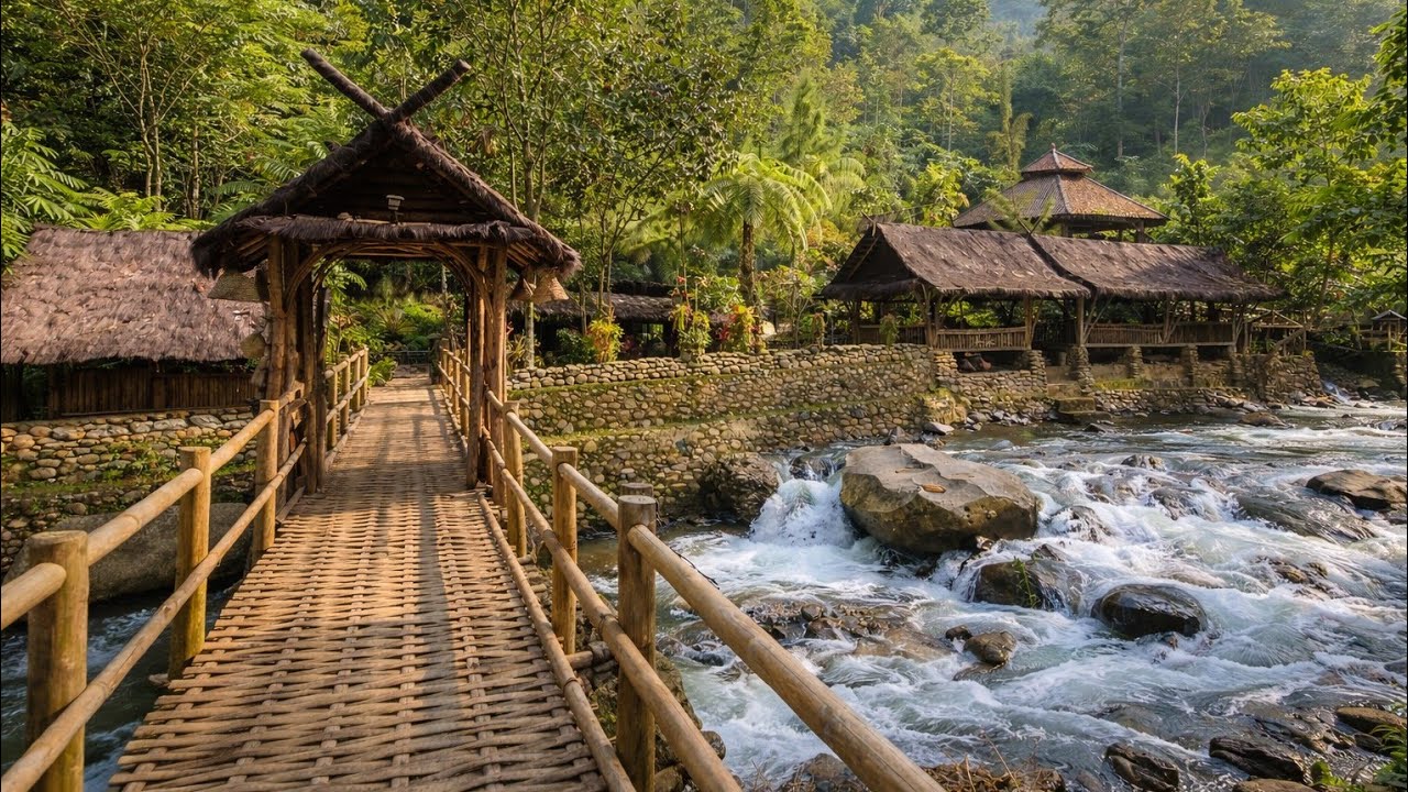 Dari Luar Tampak Biasa‼️Lihat Dalamnya Bikin Melongo, Saung Unik Di Pinggir Sungai Cihonje