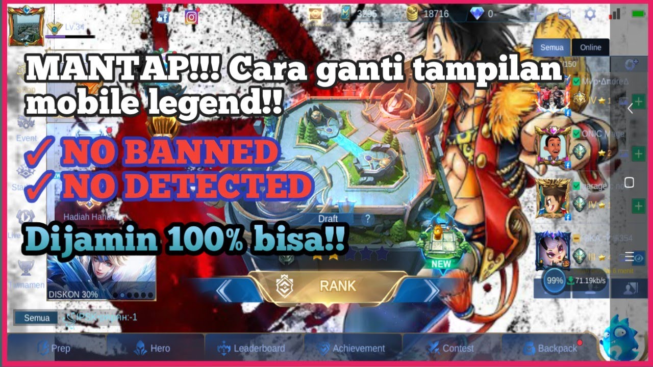 CARA GANTI BACKGROUND MLBB KEREN!!