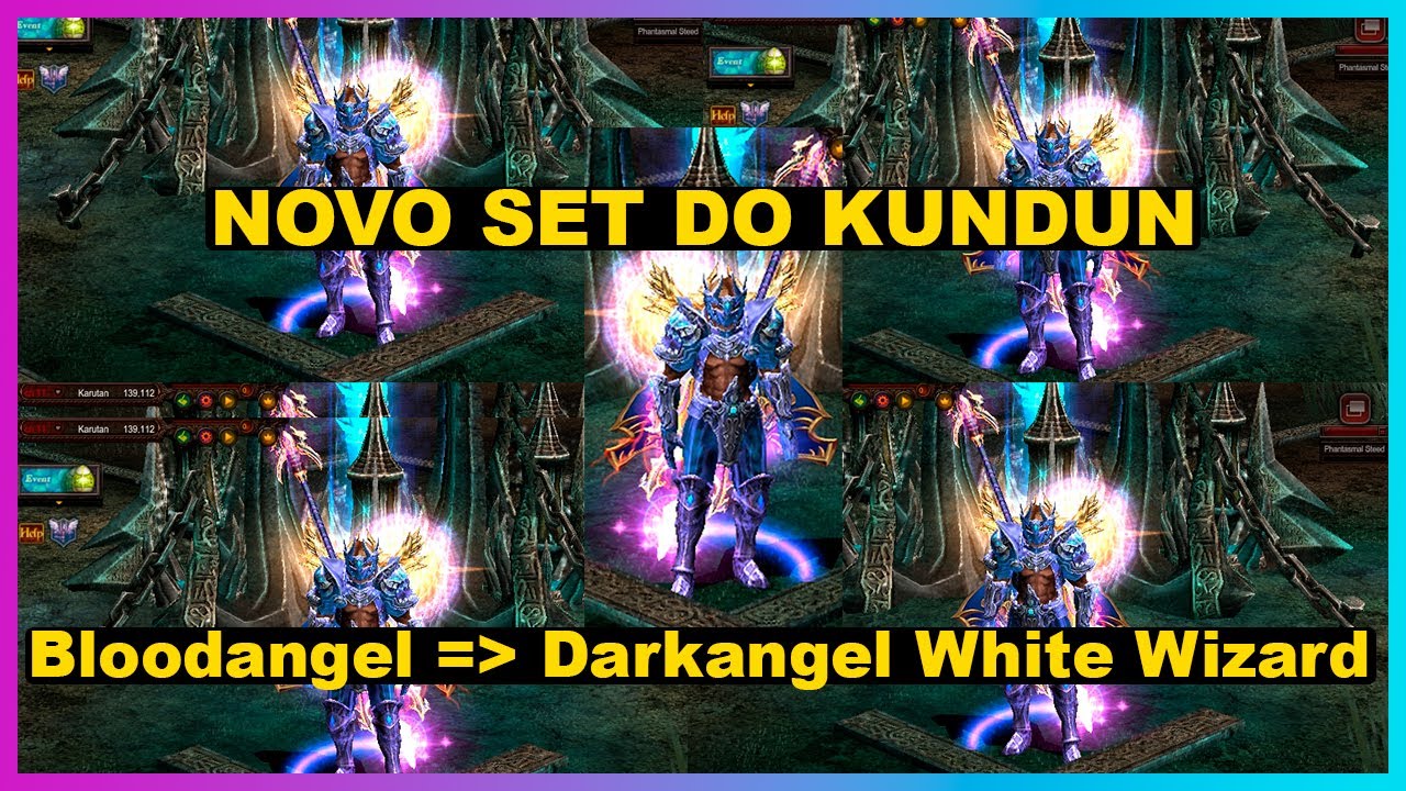 Upando Set Bloodangel para Darkangel NOVO SET DO KUNDUN MU ONLINE - GLOBAL