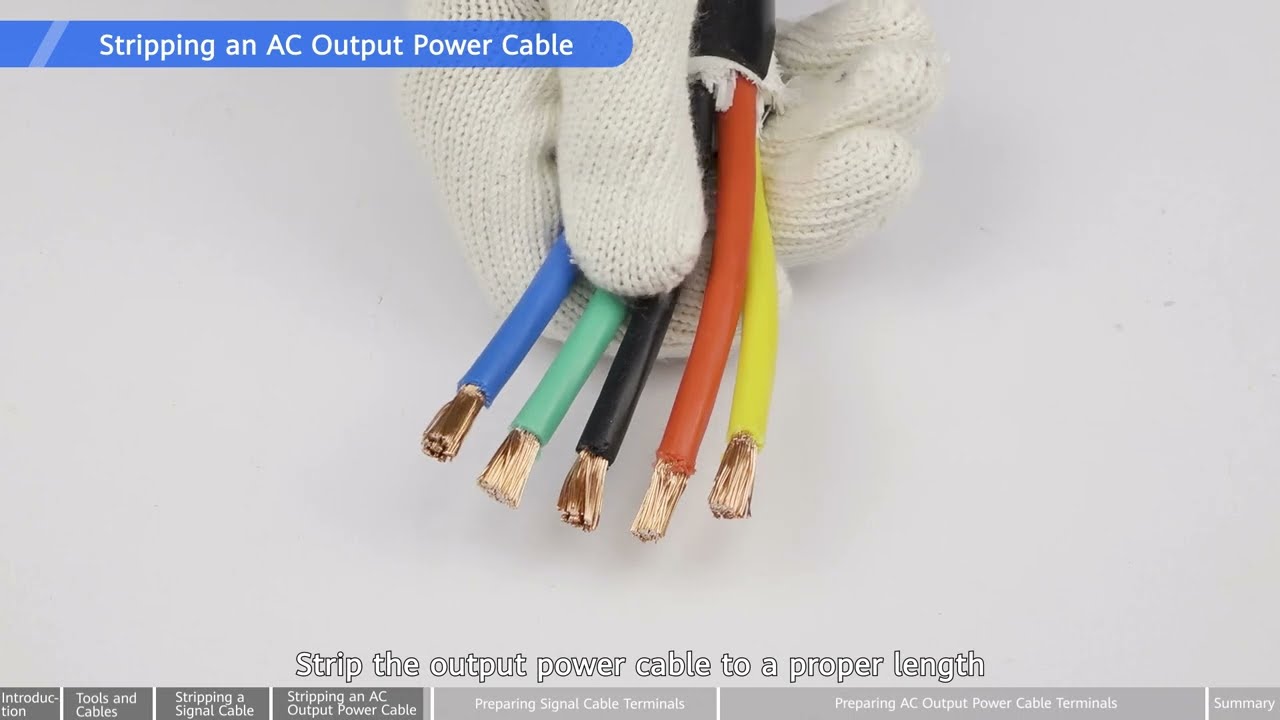 02 SUN2000 12KTL 25KTL M5 Installation Guide Preparing Signal Cables and AC Output Power Cables