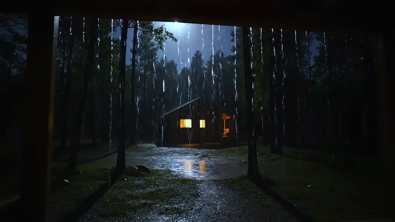 Ultimate Rainstorm ASMR 🌲⚡ Heavy Rain & Thunder for Deep Sleep Instantly