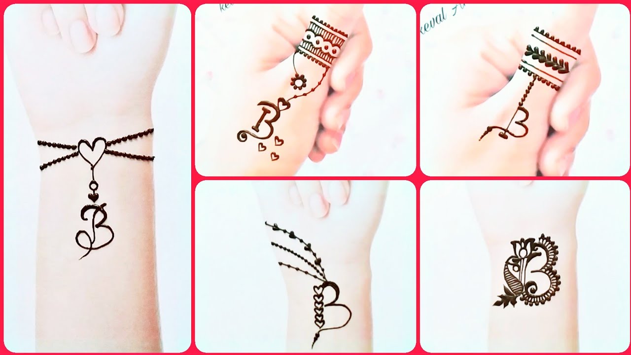 B ❤️ Letter Mehndi Tattoo Step By Step by Keval Amit Gohel | Latest New Mehndi Tatoos