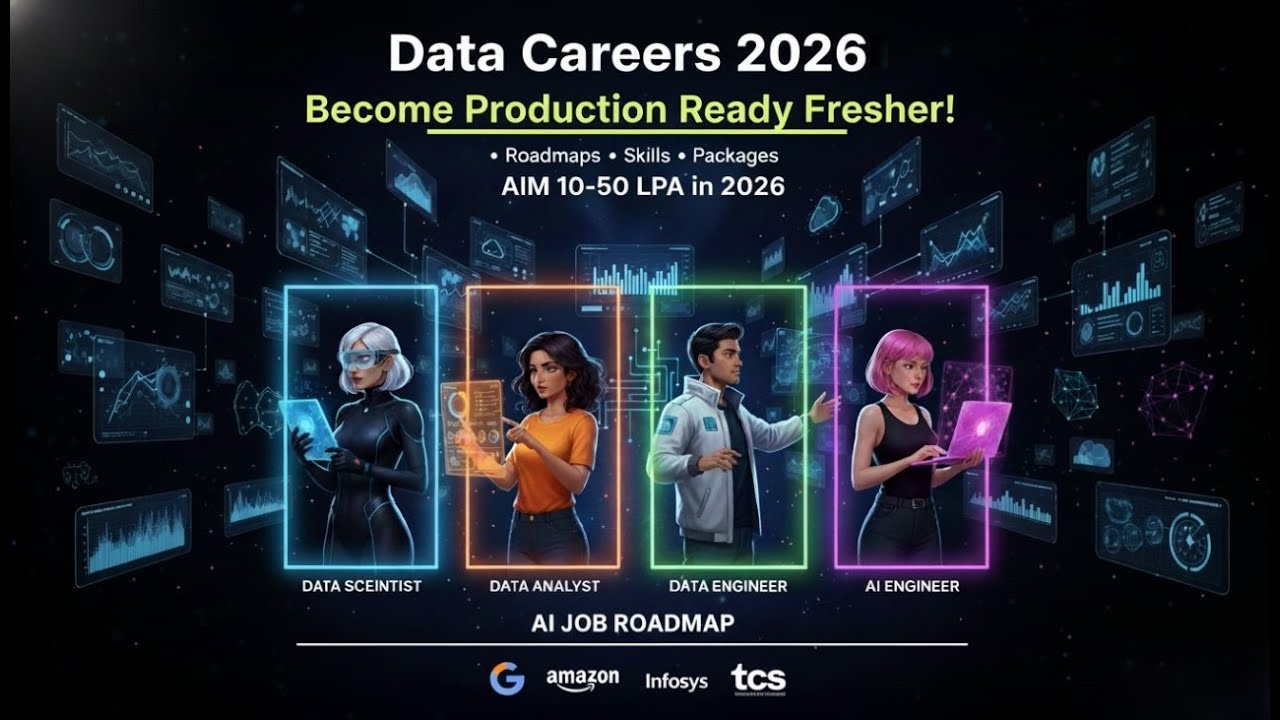 How to be production ready for different fields of data in 2026 at fresher level  #DataScientist #AI