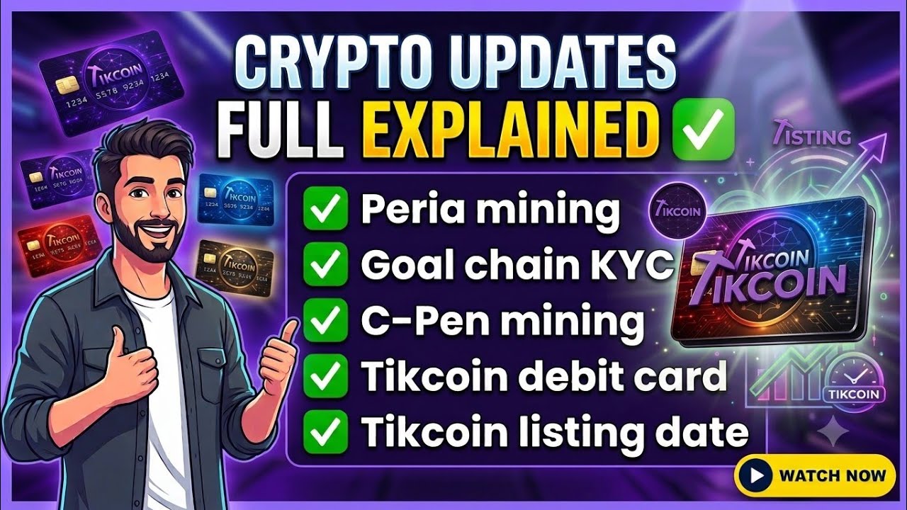 Tikcoin debit card and all crypto updates explained in Telugu ✅ Must watch full video without skip👍